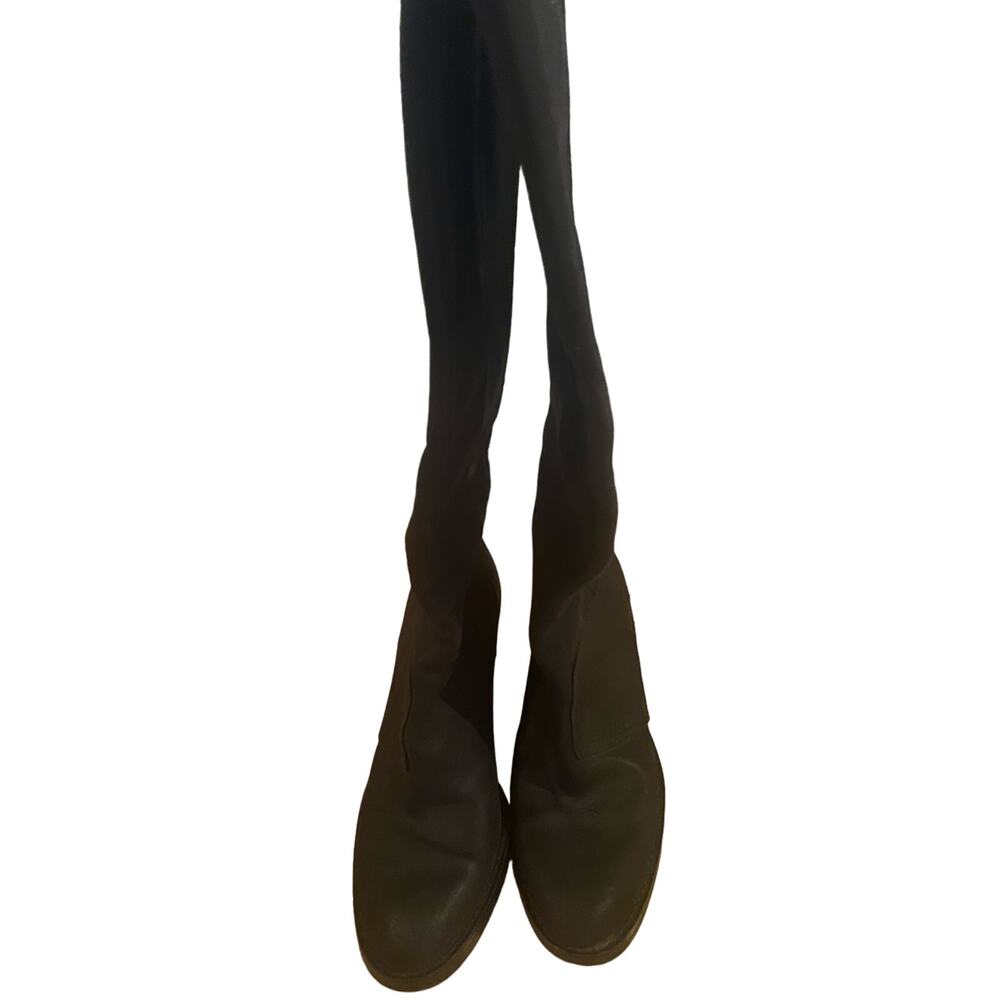 Acne Black Leather Healed Boots Size 37